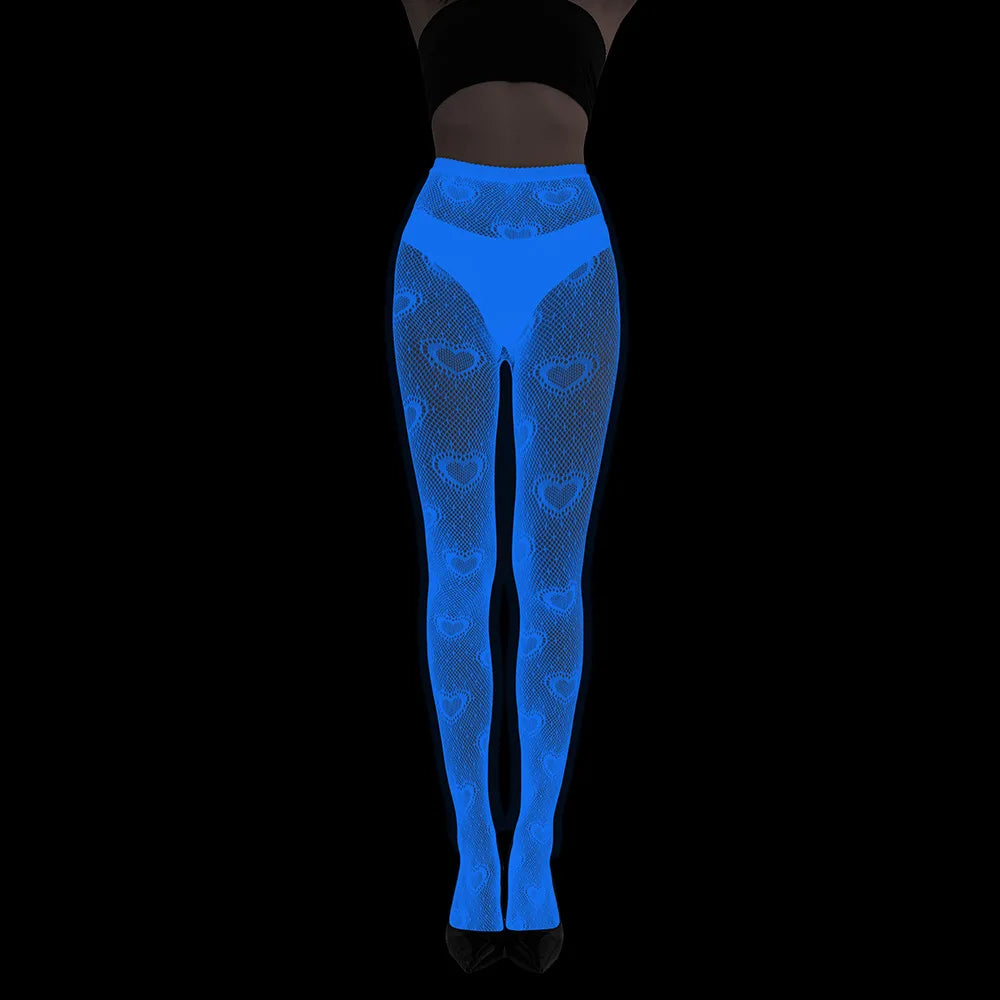 Glow in The Dark Fishnet Tights