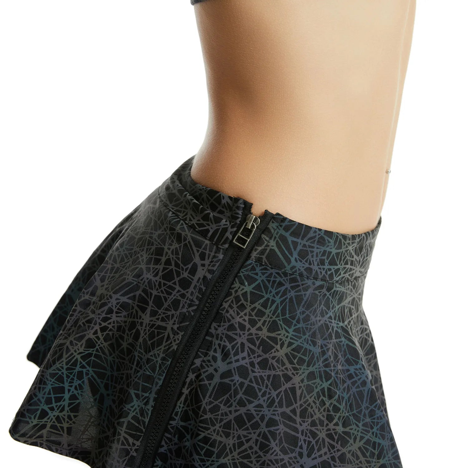 Colorful Reflective Techwear Skirt