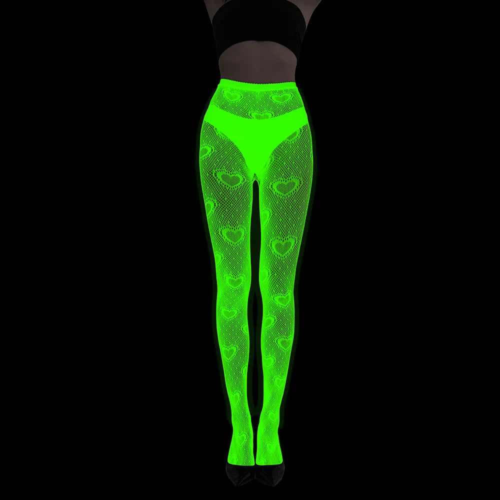 Glow in The Dark Fishnet Tights