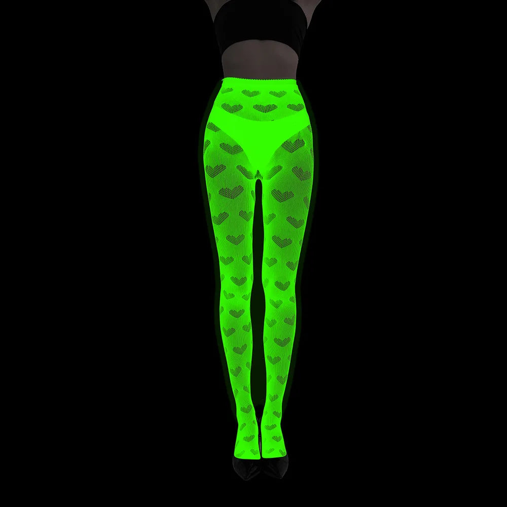 Glow in The Dark Fishnet Tights
