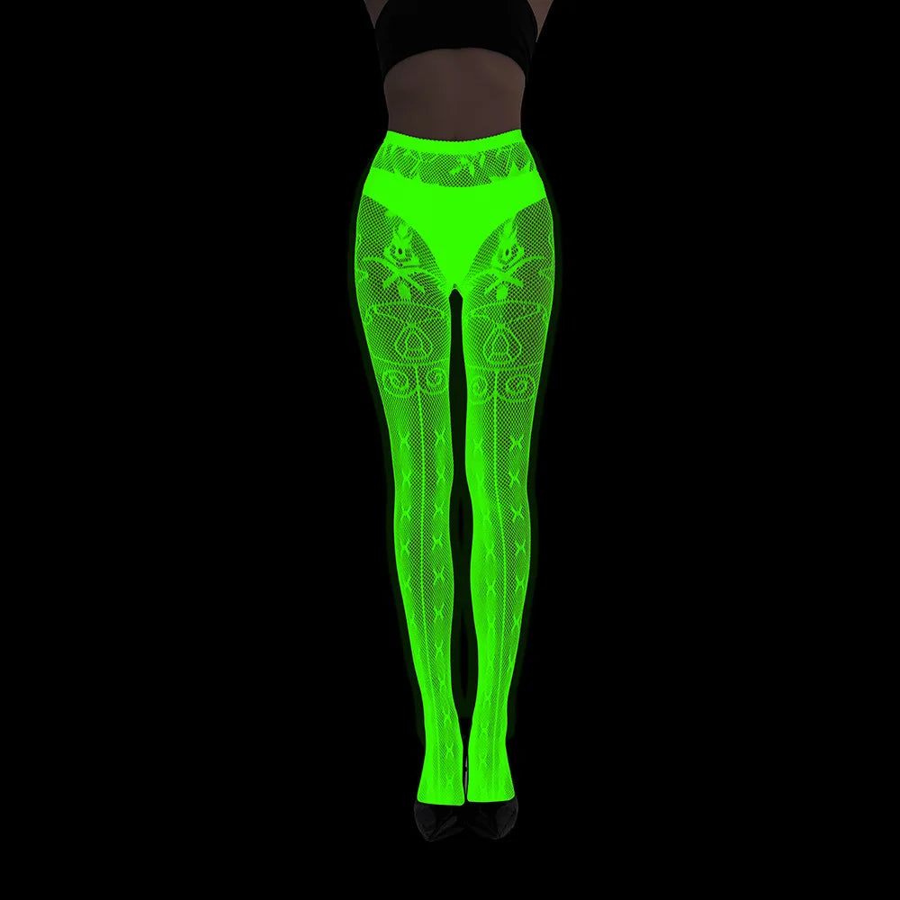 Glow in The Dark Fishnet Tights
