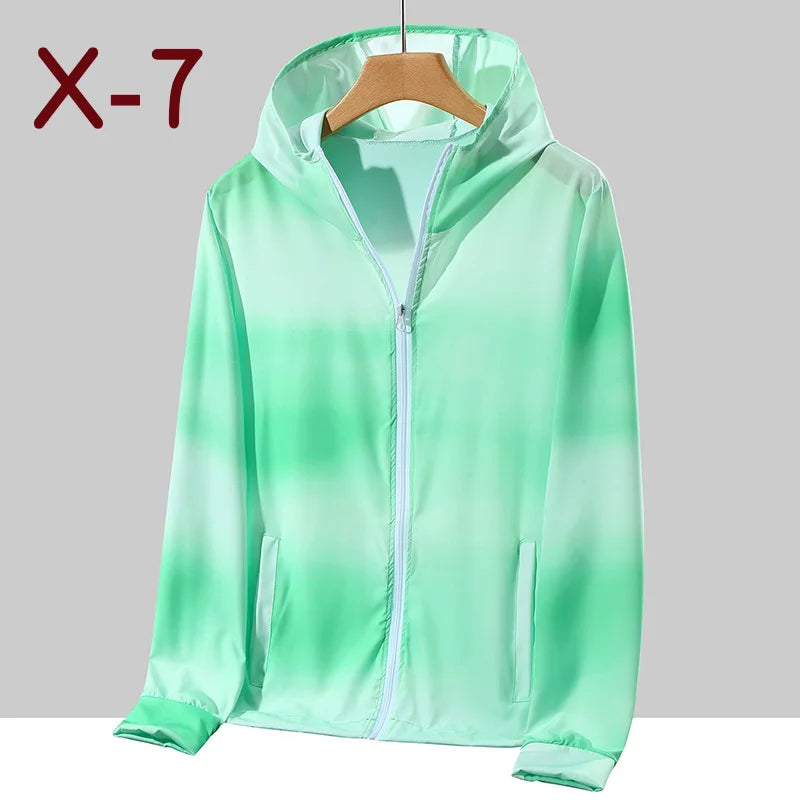 2023 Spring Summer Jacket Women Colorful Shiny Sunscreen Clothing Couples Color Thin Waterproof Coats Trend Large Size S-7XL