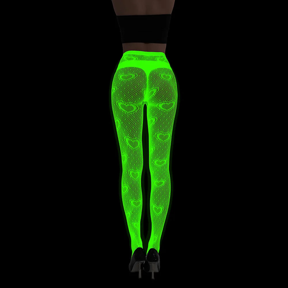 Glow in The Dark Fishnet Tights