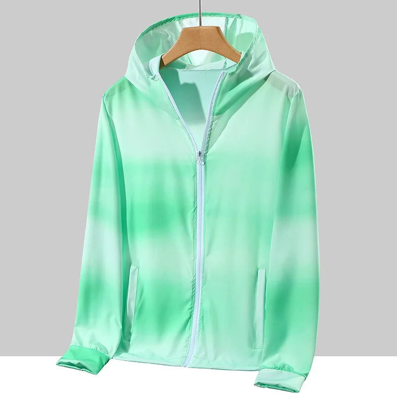 2023 Spring Summer Jacket Women Colorful Shiny Sunscreen Clothing Couples Color Thin Waterproof Coats Trend Large Size S-7XL