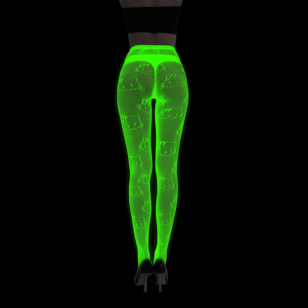 Glow in The Dark Fishnet Tights