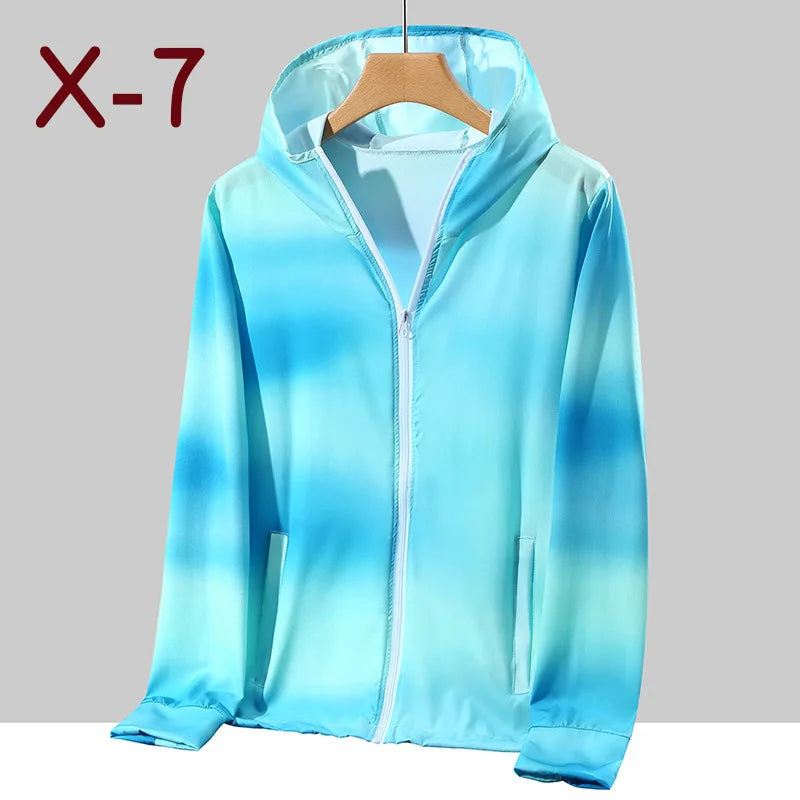 2023 Spring Summer Jacket Women Colorful Shiny Sunscreen Clothing Couples Color Thin Waterproof Coats Trend Large Size S-7XL