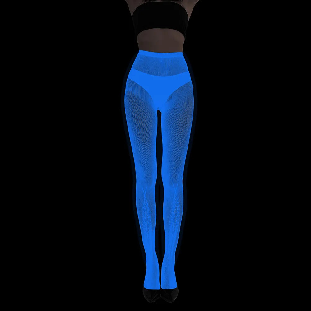 Glow in The Dark Fishnet Tights