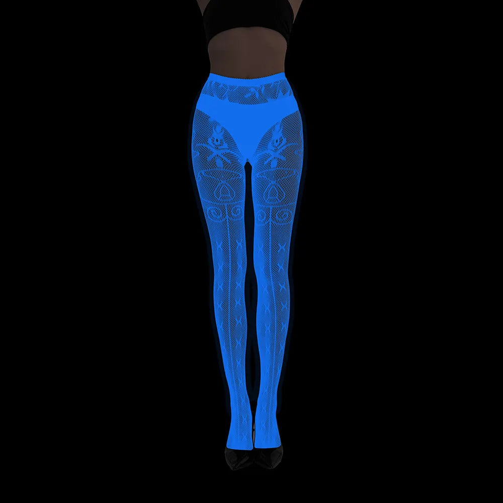 Glow in The Dark Fishnet Tights