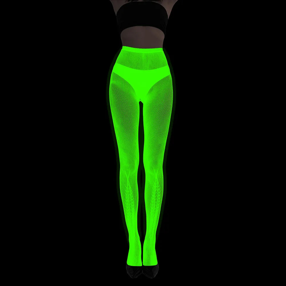 Glow in The Dark Fishnet Tights