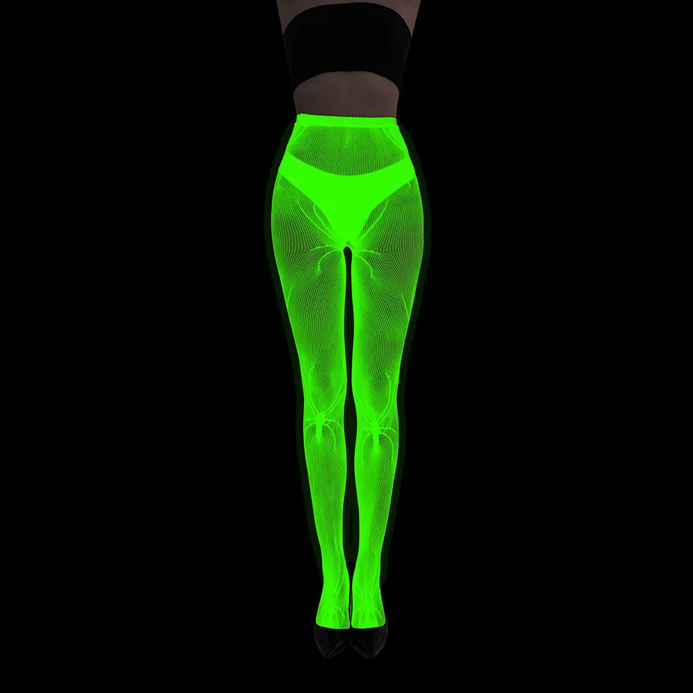 Glow in The Dark Fishnet Tights
